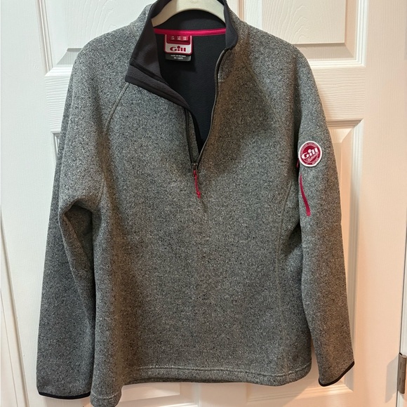 Gray and Pink Gill Sports Pullover - Picture 1 of 4